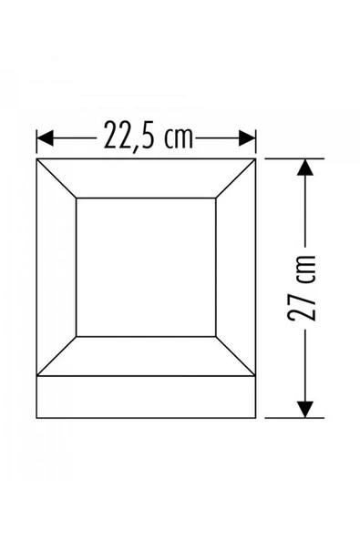 CATA CT-7022 MİLAN BAHÇE ARMATÜRÜ KARE 27X22 CM E27 DUY - 4