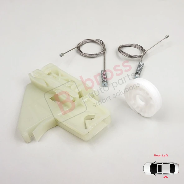 Skoda Octavia MK2 A5 1Z 2004-2013 4/5-Kapı 1Z0839655 İçin Elektrikli Arka Sol Cam Kriko Tamir Seti - Resim 5