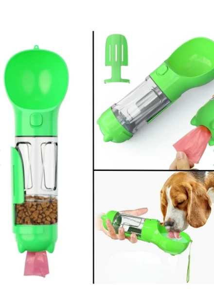 Taşınabilir Hazneli Kaplı ,kaka Poşetli Kedi,köpek Suluğu-300ml - 2