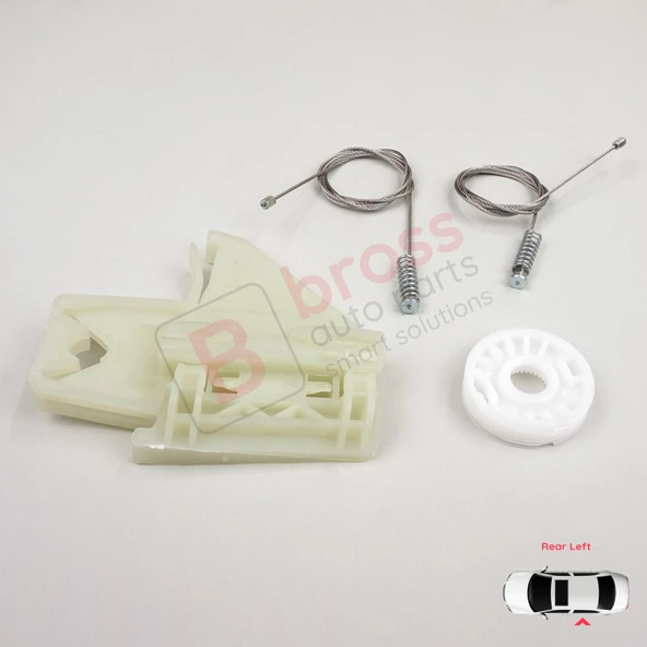 Skoda Octavia MK2 A5 1Z 2004-2013 4/5-Kapı 1Z0839655 İçin Elektrikli Arka Sol Cam Kriko Tamir Seti - Resim 3