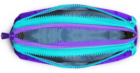 Coral High Üç Gözlü Okul Kalem Çantası - Kız Çocuk - Mor Turkuaz - Resim 3