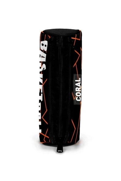 Coral High Üç Gözlü Okul Kalem Çantası - Erkek Çocuk - Siyah Beyaz Basketbol - Resim 2