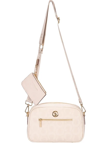 U.S. Polo Assn. Ekru  Kadın Omuz Çantası US25159 ürün görseli