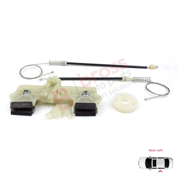 Ford Fiesta MK6 CB1 CCN JA8 JR8 2008-2017 4/5 Kapı 1568451 İçin Elektrikli Arka Sol Cam Kriko Tamir Seti - Resim 3