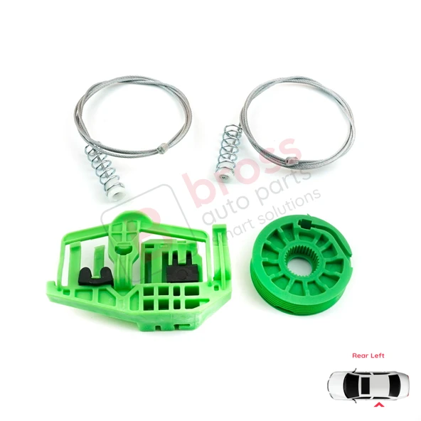 BMW 1 E87 2003-2012 5-Kapı Hatchback 51357138467 İçin Arka Sol Cam Kriko Tamir Seti - Resim 3