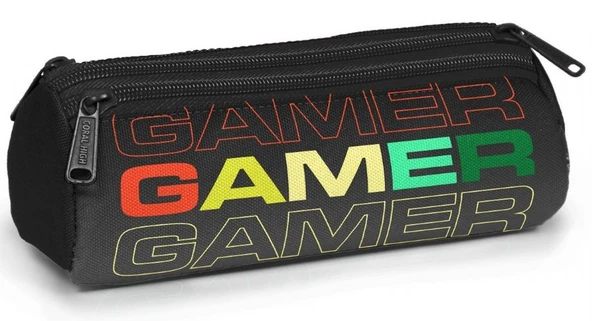 Coral High Üç Gözlü Okul Kalem Çantası - Erkek Çocuk - Siyah Gamer