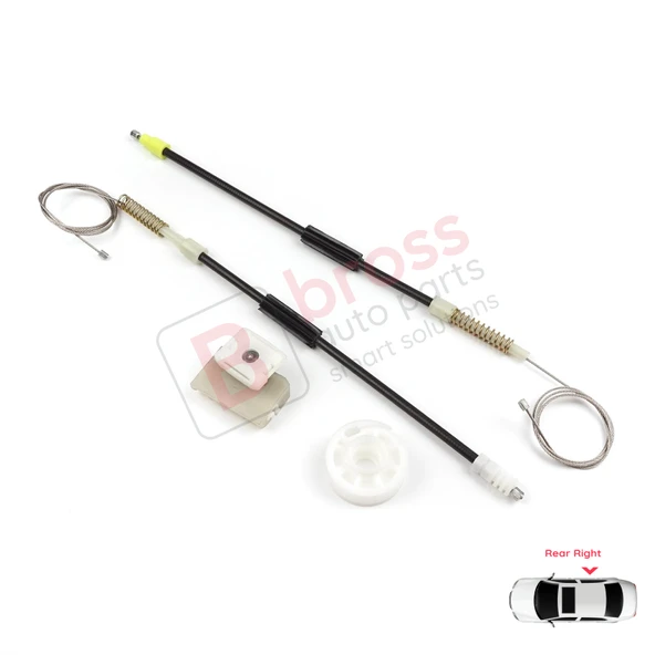 Mercedes S Class W140 1992-1999 4-Kapı Sedan 1407301246 İçin Arka Sağ Cam Kriko Tamir Seti