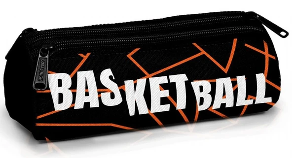 Coral High Üç Gözlü Okul Kalem Çantası - Erkek Çocuk - Siyah Beyaz Basketbol ürün görseli