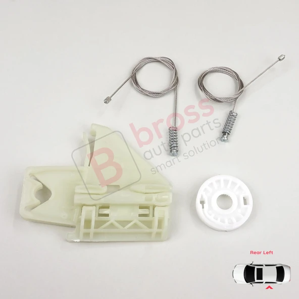 Skoda Octavia MK2 A5 1Z 2004-2013 4/5-Kapı 1Z0839655 İçin Elektrikli Arka Sol Cam Kriko Tamir Seti ürün görseli 1