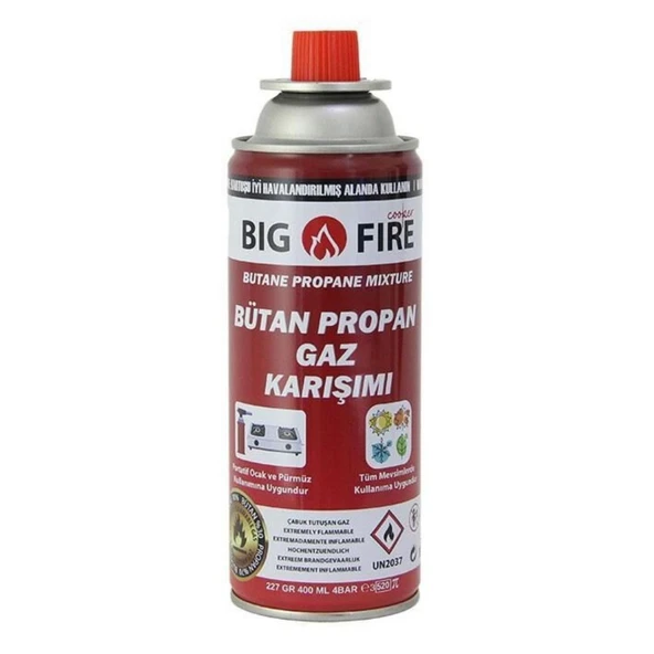 Kamp Ocak Gazı - Valfli Kartuş - Big Fire Power - 227gr - BGF-227 - 2