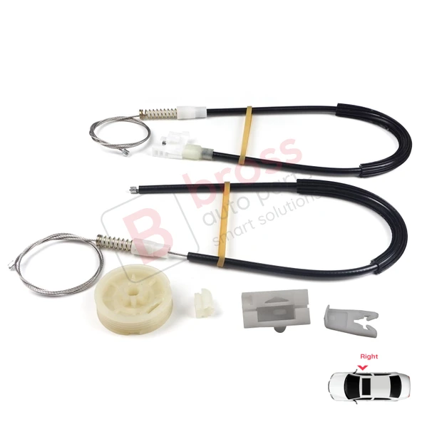 Renault Megane MK1 X64 DA0/1 Coupe 1996-2003 2/3 Kapı 7700834393 İçin Sağ Kapı Cam Kriko Tamir Seti