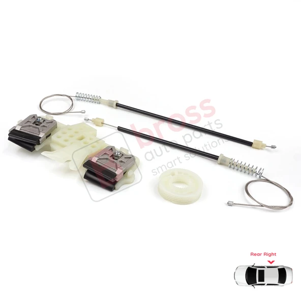 Ford Fiesta MK6 CB1 CCN JA8 JR8 2008-2017 4/5 Kapı İçin Elektrikli Arka Sağ Cam Kriko Tamir Seti ürün görseli 1