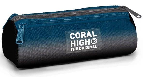 Coral High Üç Gözlü Okul Kalem Çantası - Erkek Çocuk - Nefti Siyah Renk Geçişli ürün görseli