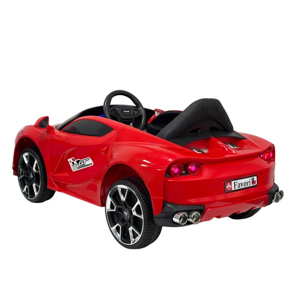 Favori Uzaktan Kumandalı 4X2 12 VOLT Kırmızı Gt Akülü Araba - 5