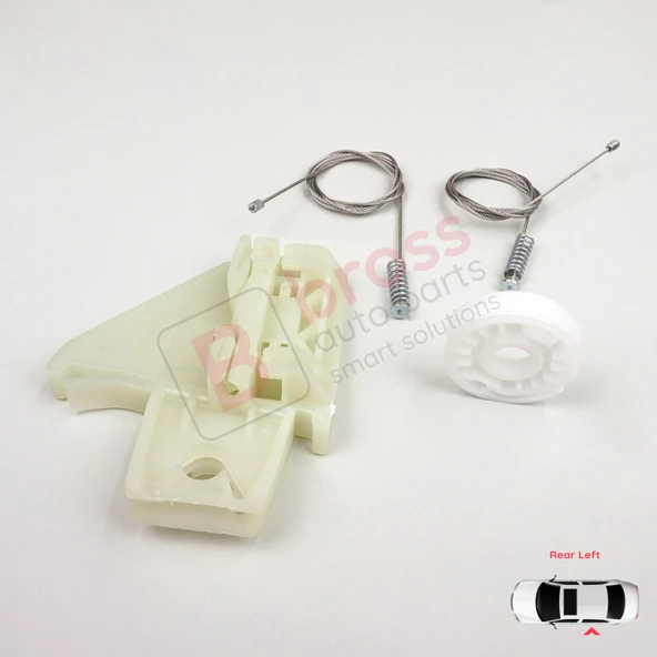 Skoda Octavia MK2 A5 1Z 2004-2013 4/5-Kapı 1Z0839655 İçin Elektrikli Arka Sol Cam Kriko Tamir Seti - Resim 4