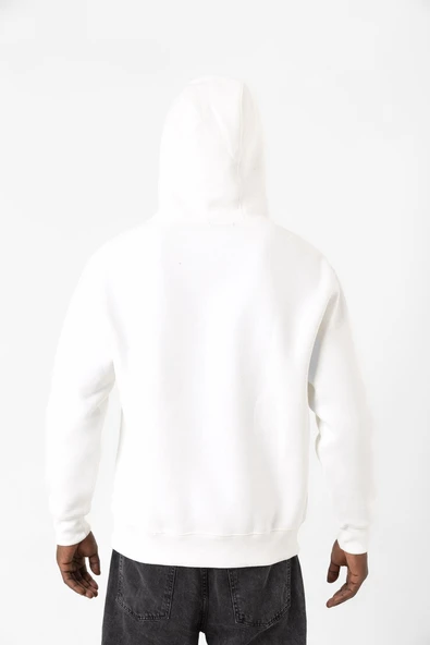 Cobra Kai Logo Beyaz Erkek 3ip Kapşonlu Sweatshirt - Resim 6