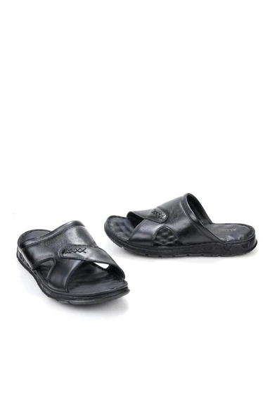 Papuçcity Aldmr 803 Ortopedik Erkek Masaj Tabanlı Hakiki Deri Terlik - 3