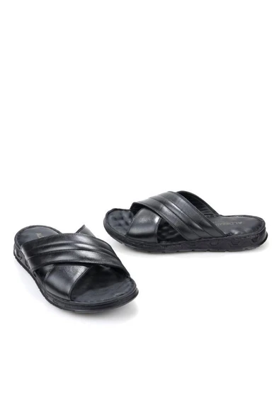 Papuçcity Aldmr 800 Ortopedik Erkek Masaj Tabanlı Hakiki Deri Terlik - 3