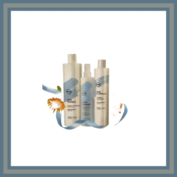 360 Hair Professional Daily Shp-Daily Cond.300ml-Daily Detangler 250ml  Set