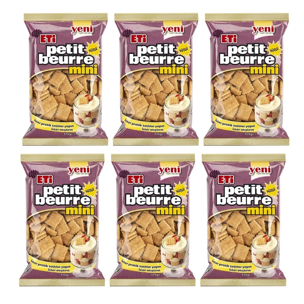 Eti Petit Beurre Mini Bisküvi 175 Gr x 6 Adet - 2