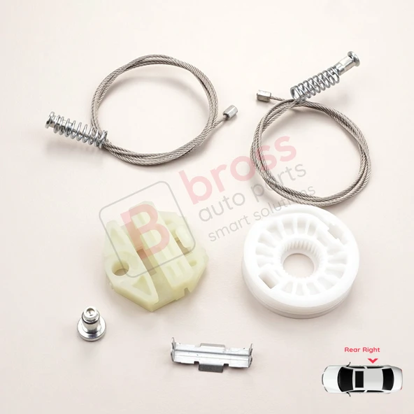 Opel Astra H A04 2004-2014 4/5 Kapı 13100424 İçin Arka Sağ Cam Kriko Tamir Seti