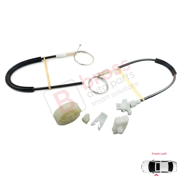 Renault Megane MK1 X64 1996-2003 4/5 Kapı 7700834347 İçin Ön Sol Kapı Cam Kriko Tamir Seti - Resim 5