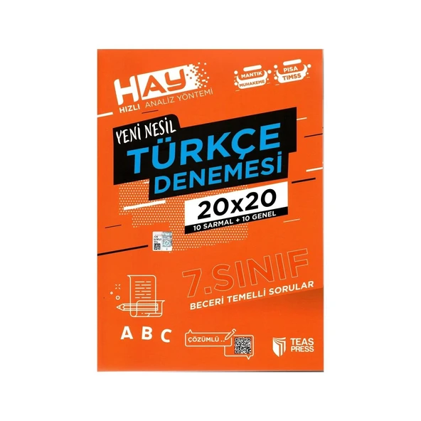 TEAS PRESS 7.SINIF TÜRKÇE DENEMESİ 20x20