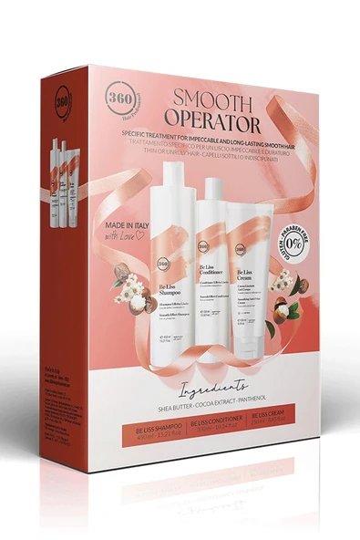 360 Hair Professional Be Fill Shampoo 450ml-Cond.250ml-Balsam 250ml Set