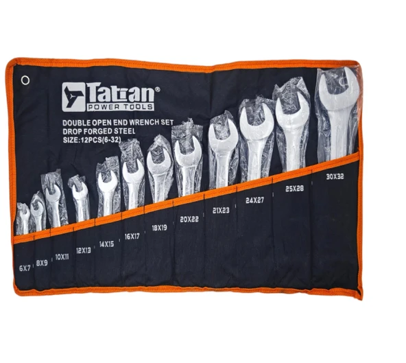 Tatian 12 Parça Iki Ağız Anahtar Seti 6X32MM Bez Çantalı