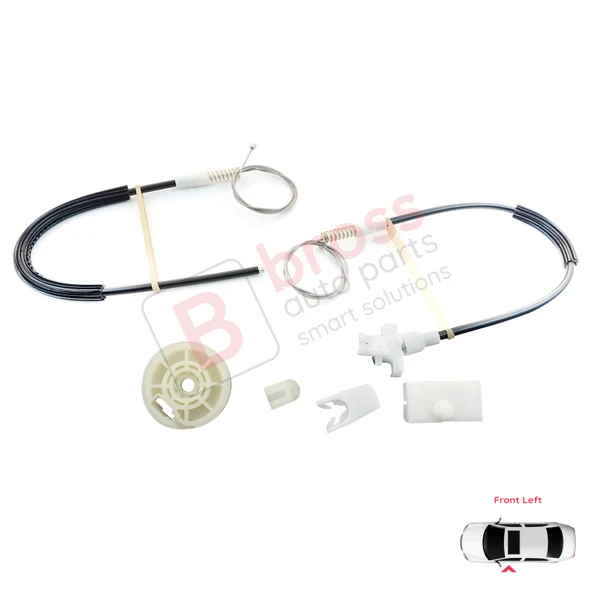 Renault Megane MK1 X64 1996-2003 4/5 Kapı 7700834347 İçin Ön Sol Kapı Cam Kriko Tamir Seti - Resim 3