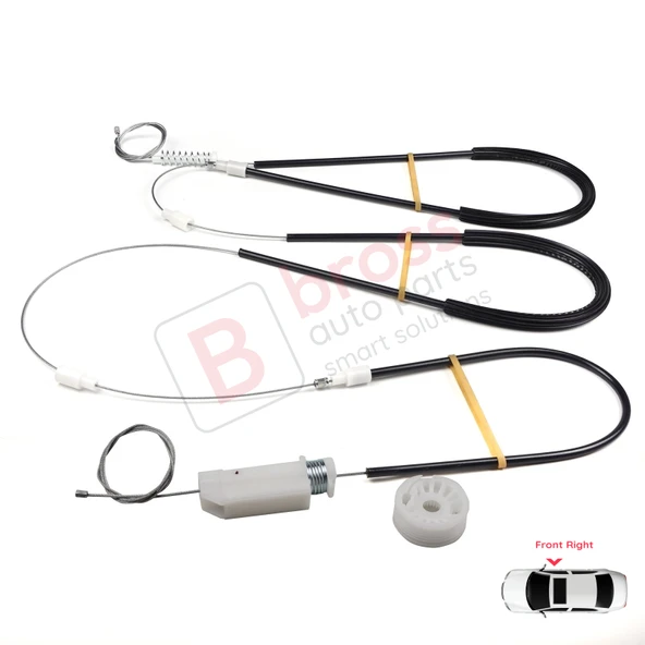 Mercedes CLK Class MK2 W209 C209 A209 2002-2009 Coupe Convertible İçin Ön Sağ Cam Kriko Tamir Seti - Resim 3