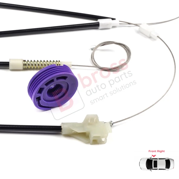 VW Golf MK3 1991-1998 5-Kapı Vento Jetta 1992-1999 İçin Elektrikli Ön Sağ Kapı Cam Kriko Tamir Seti - Resim 5