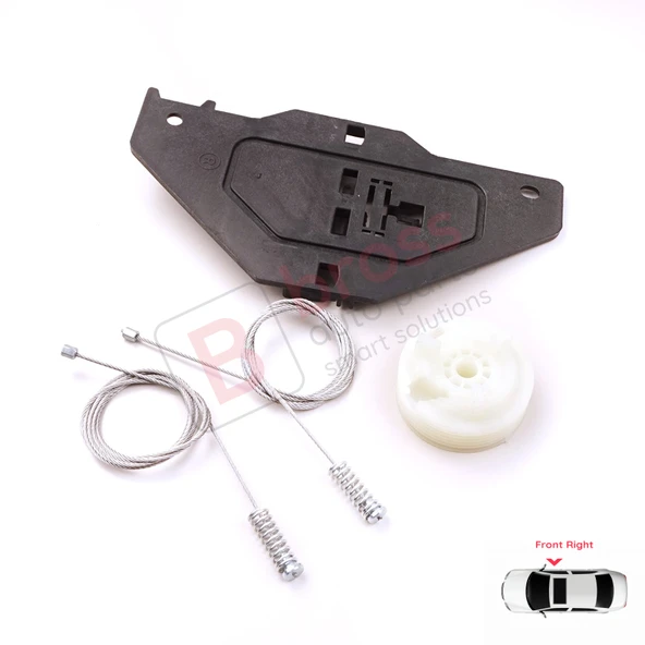 Citroen C3 MK2 SC A51 2009-2016 5-Kapı 9813093180 İçin Elektrikli Ön Sağ Cam Kriko Tamir Seti - Resim 2