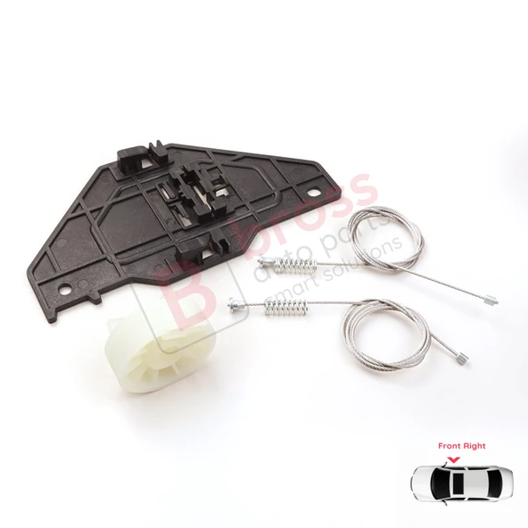 Citroen C3 MK2 SC A51 2009-2016 5-Kapı 9813093180 İçin Elektrikli Ön Sağ Cam Kriko Tamir Seti - Resim 5