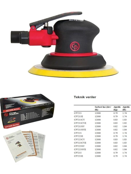 Chicago Pneumatic CP7255E Havalı Orbital Zımpara Makinesi -CP7255E Orbital Sanders