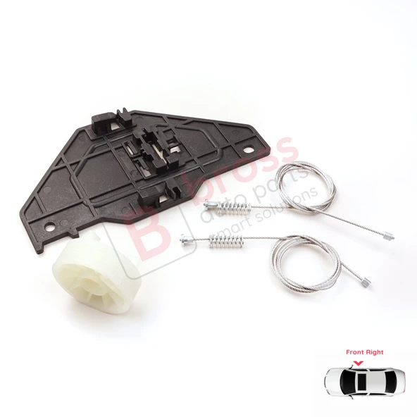 Citroen C3 MK2 SC A51 2009-2016 5-Kapı 9813093180 İçin Elektrikli Ön Sağ Cam Kriko Tamir Seti - Resim 4