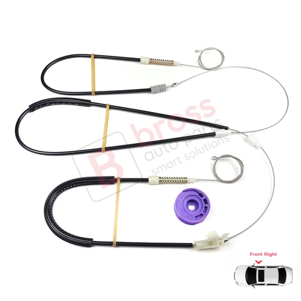 VW Golf MK3 1991-1998 5-Kapı Vento Jetta 1992-1999 İçin Elektrikli Ön Sağ Kapı Cam Kriko Tamir Seti - Resim 2