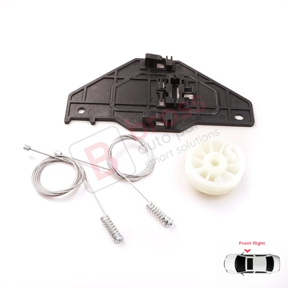 Citroen C3 MK2 SC A51 2009-2016 5-Kapı 9813093180 İçin Elektrikli Ön Sağ Cam Kriko Tamir Seti ürün görseli 1