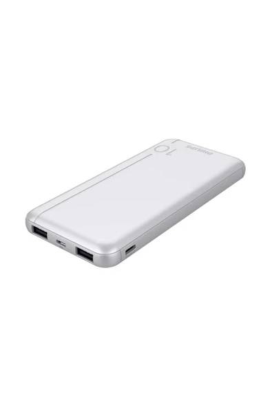 Philips - Dlp1810cw 10.000 Mah Powerbank 2xusb-a 2.1a Usb-c Çıkış Beyaz
