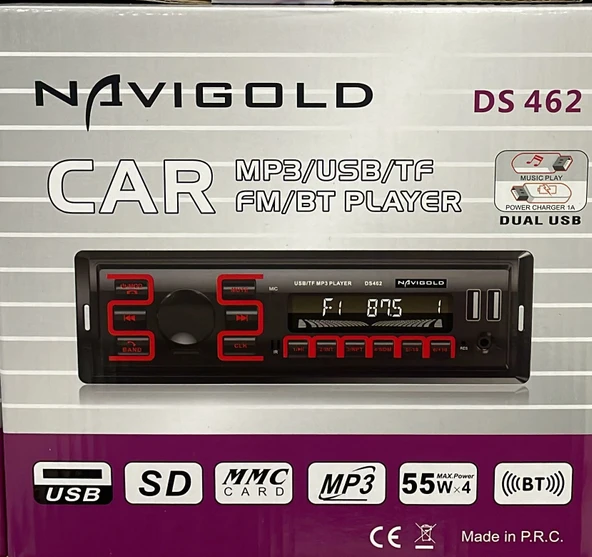 NAVIGOLD DS 462 USB BLUETOOTH 4X55 WATT OTO TEYP