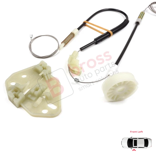 Mercedes Axor 2001-2005 Atego MK1 1998-2004 9737200346 İçin Sol Kapı Cam Kriko Tamir Seti - Resim 4