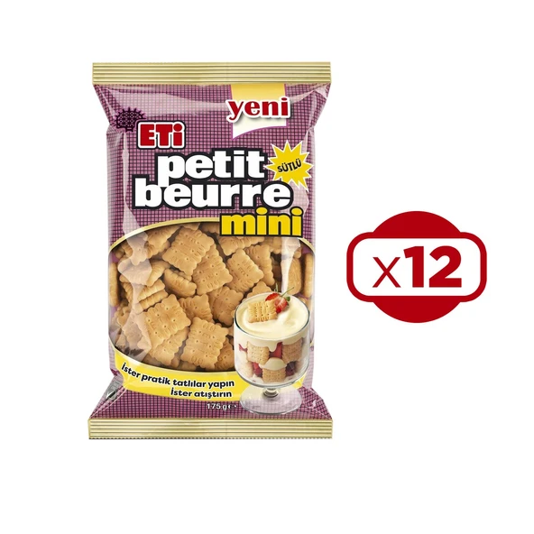 Eti Petit Beurre Mini Bisküvi 175 Gr x 12 Adet