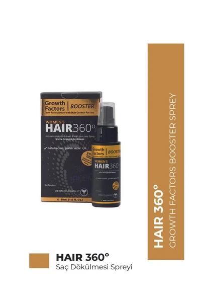 KRC DERMA Hair 360 Growth Factors Booster Woman Sprey 50 ml
