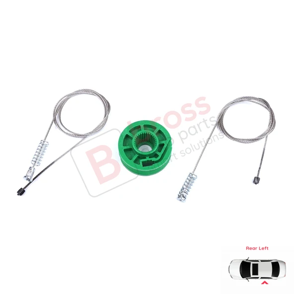 Audi A4 S4 RS4 B5 8D2 8D5 1994-2002 4/5 Kapı 8D0839461 İçin Elektrikli Arka Sol Cam Kriko Tamir Seti ürün görseli 1