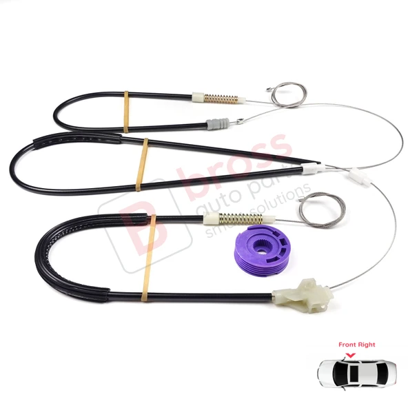 VW Golf MK3 1991-1998 5-Kapı Vento Jetta 1992-1999 İçin Elektrikli Ön Sağ Kapı Cam Kriko Tamir Seti - Resim 3