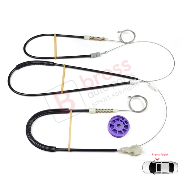 VW Golf MK3 1991-1998 5-Kapı Vento Jetta 1992-1999 İçin Elektrikli Ön Sağ Kapı Cam Kriko Tamir Seti ürün görseli 1