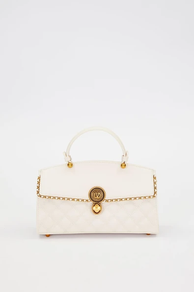Levidor Krem Baklava Desen Omuz Çantası 930295