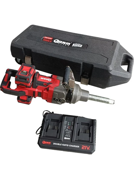 Arm 1 Inç Şarjlı Somun Sökme Tabancası 3500NM Çift Batarya Tekerli Çanta Uzun Uç - 2