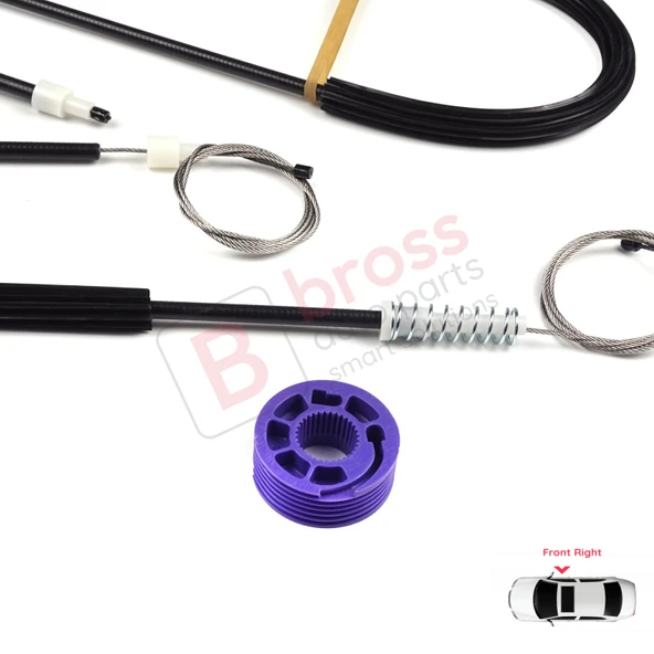 Seat Toledo MK3 2004-2009 Altea 5P1 XL 5P5 5P8 5P0837462 İçin Elektrikli Ön Sağ Kapı Cam Kriko Seti - 4