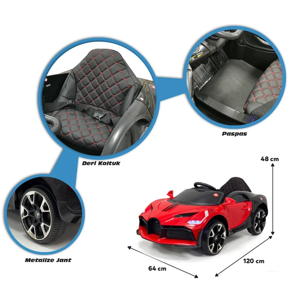 Akar Style Uzaktan Kumandalı 4X2 12 VOLT Krımızı Gt Akülü Araba - 6